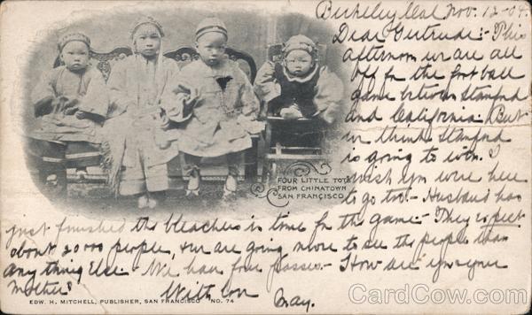 Four little Tots From Chinatown San Francisco California