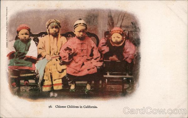 Chinese Children in California Chinatown San Francisco
