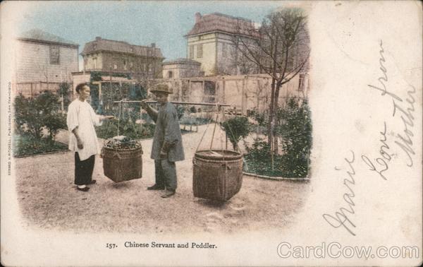 Chinese Servant and Peddler Chinatown San Francisco California