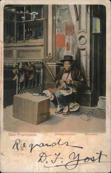 Chinese Cobbler Chinatown San Francisco California