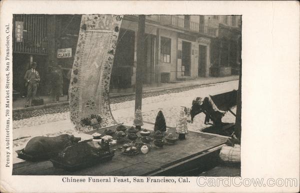 Chinese Funeral Feast Chinatown San Francisco California