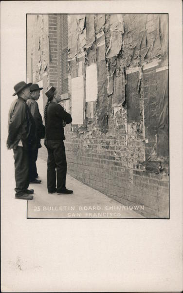 Bulletin Board, Chinatown San Francisco California
