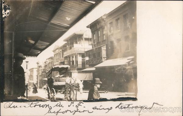 A Horse Drawn Carriage on a Street Chinatown San Francisco California