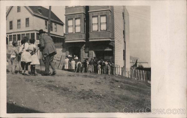A Bunch of Children on a Dirt Road San Francisco California