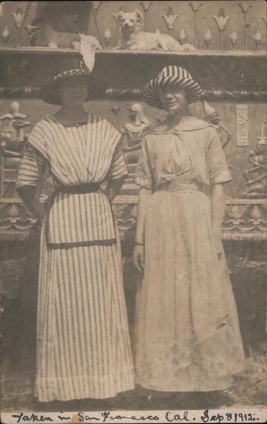 Two Women in Dresses and Hats Expo? San Francisco California