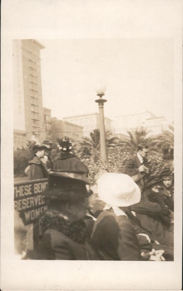 Benches Reserved for Women San Francisco California
