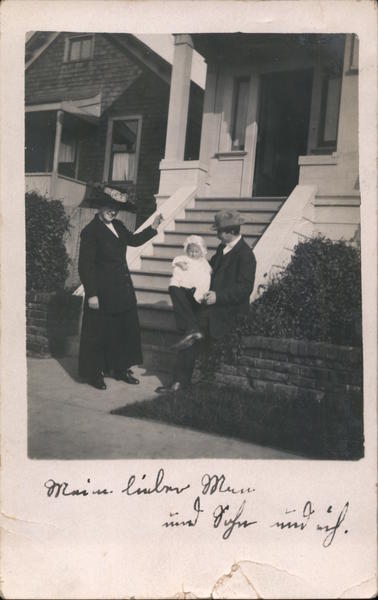 Family in front of House San Francisco California