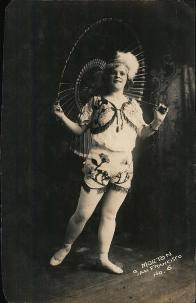 A Woman in Shorts Holding an Umbrella Circus Dance San Francisco California