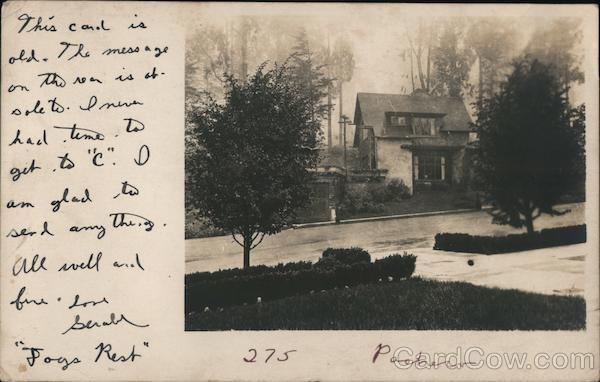 House And Trees On Street San Francisco California