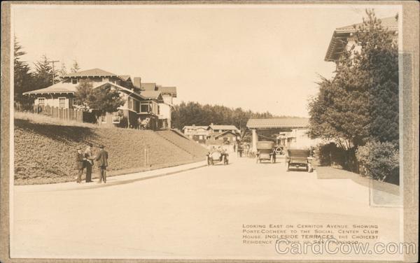 Looking East on Cerritos Avenue showing Porte-Cochere San Francisco California