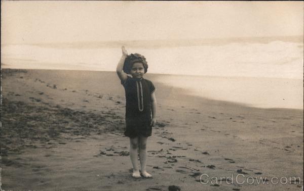 A Small Girl on the Beach San Francisco California