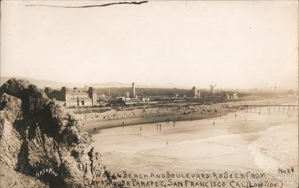 Ocean Beach and Boulevard As Seen From Cliff House San Francisco California
