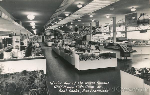 Inferior view of the world famous Cliff House Gift Shop at Seal Rocks San Francisco California