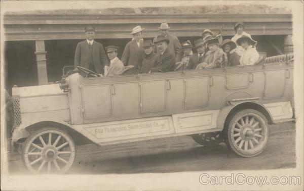 Cliff House,  SF Sight-Seeing Co. Tour Bus San Francisco California