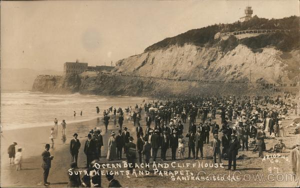 Ocean Beach and Cliff House Sutro Heights and Parapet San Francisco California