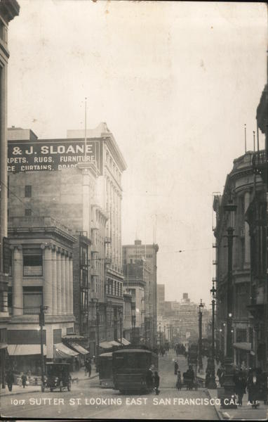 Sutter St. Looking East San Francisco California