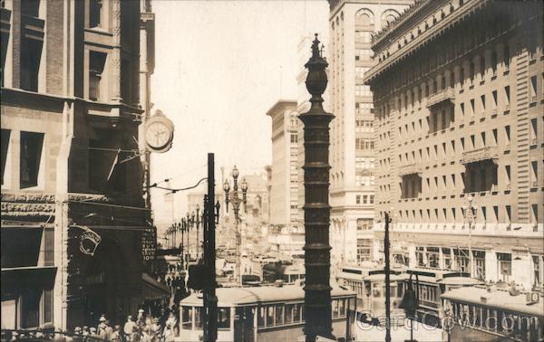 A Street Scene with Cable Cars San Francisco California