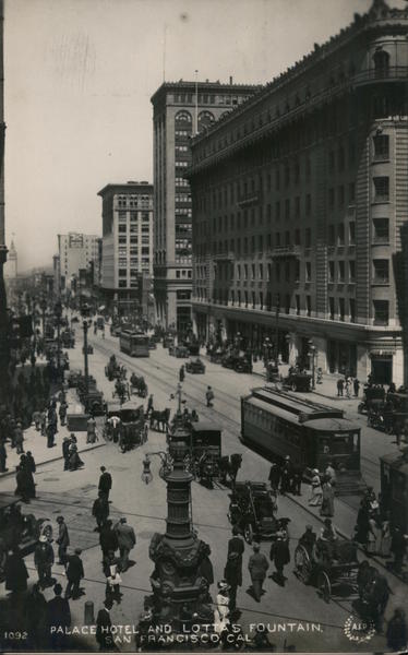 Palace hotel and Lotta's Fountain San Francisco California