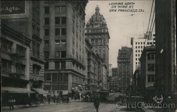 Looking North on Third St. San Francisco California