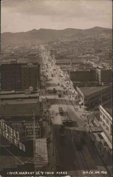 Upper Market St & Twin Peaks San Francisco California