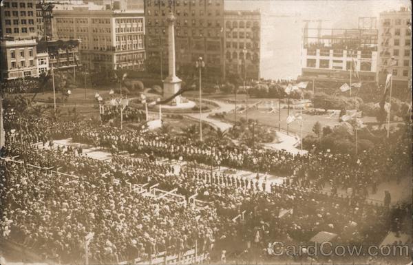 Crowd at Union Square San Francisco California