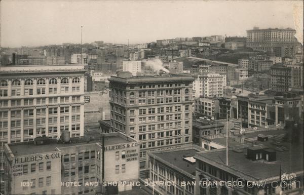 Hotel and Shopping District San Francisco California