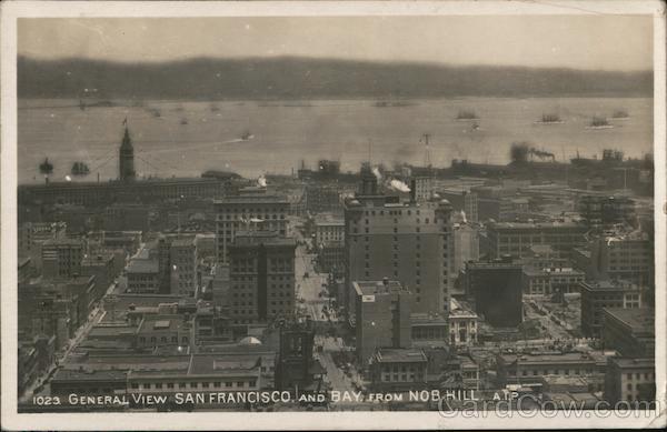 General View San Francisco and Bay From Nob Hill California