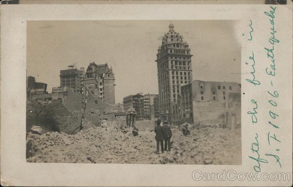 After the Fire and Earthquake San Francisco California