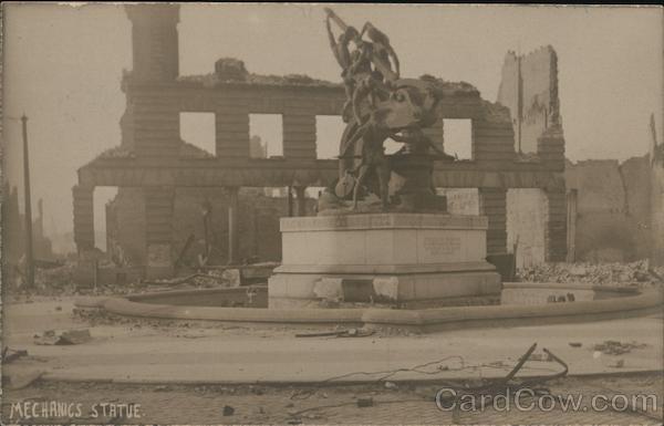 Mechanics Statue Earthquake San Francisco California