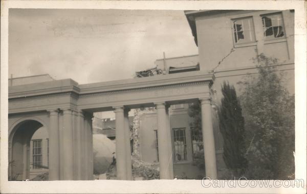 View of Damaged Building Earthquake San Francisco California