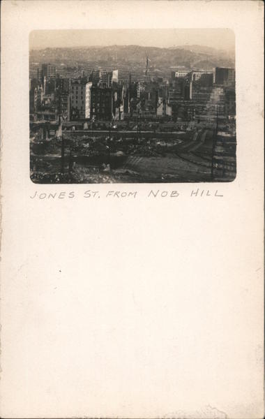 Jones St from Nob Hill Earthquake San Francisco California