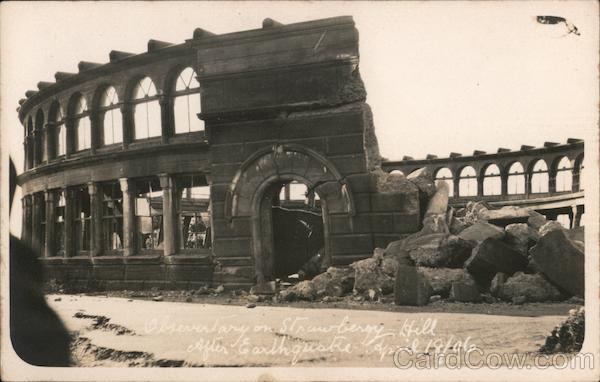 Observatory on Strawberry Hill After the Earthquake San Francisco California