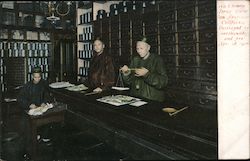 Chinese Drug Store Chinatown Postcard