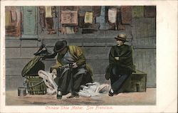 Chinese Shoe Maker Chinatown Postcard