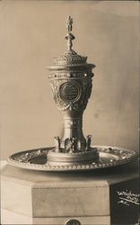 A Large Trophy on a Silver Platter Postcard