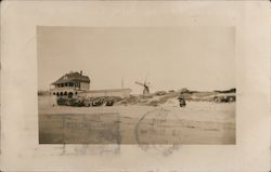 View of Beach, Windmill Postcard