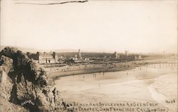 Ocean Beach and Boulevard As Seen From Cliff House Postcard