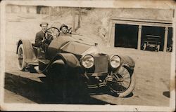 Two Men in a Car at Cliff House (Possibly Art Smith?) Postcard