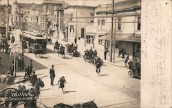 After Strike, 1907 Cable Car, Horses and Cars San Francisco, CA Postcard Postcard Postcard