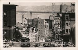 California Street Hill San Francisco, CA Piggott Postcard Postcard Postcard