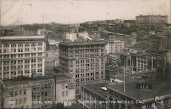 Hotel and Shopping District San Francisco, CA Postcard Postcard Postcard