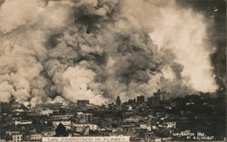 San Francisco in Flames California A. L. Murat Postcard Postcard Postcard