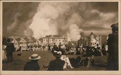 People Watching the Fire in San Francisco Earthquake Postcard