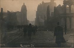 Market St. Earthquake Postcard