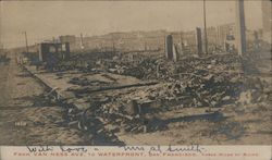 From Van Ness Ave. to Waterfront Earthquake Postcard