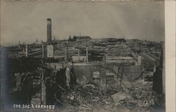Cor. Sac & Vanness - After the Earthquake and Fire Postcard