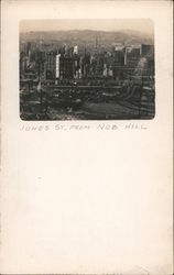 Jones St from Nob Hill Earthquake Postcard
