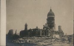 City Hall Earthquake Postcard
