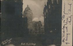 Cal. Burning Earthquake Postcard
