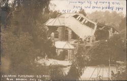 Children's Playground - G.G. Park Earthquake Postcard